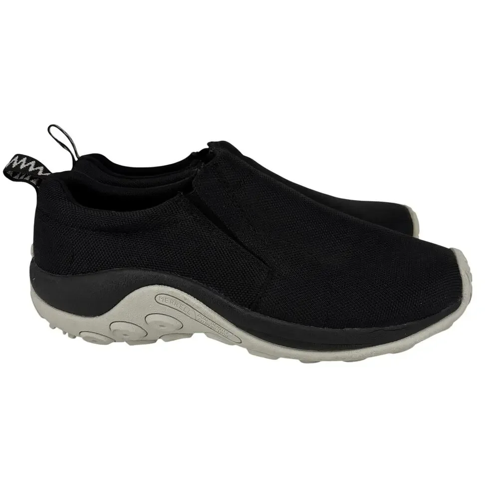Merrell Jungle Moc Shoes Mens Size 9 Black Canvas Slip On Sneaker Loafer Casual